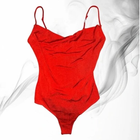 NWT Free People Intimately Cowl in the Club Thong Bodysuit in love Glare size XS - Picture 8 of 9